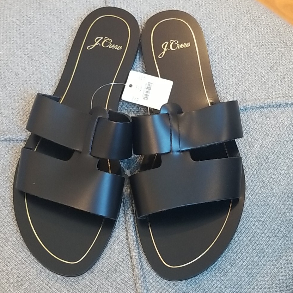 NWT leather slide